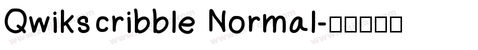Qwikscribble Normal字体转换